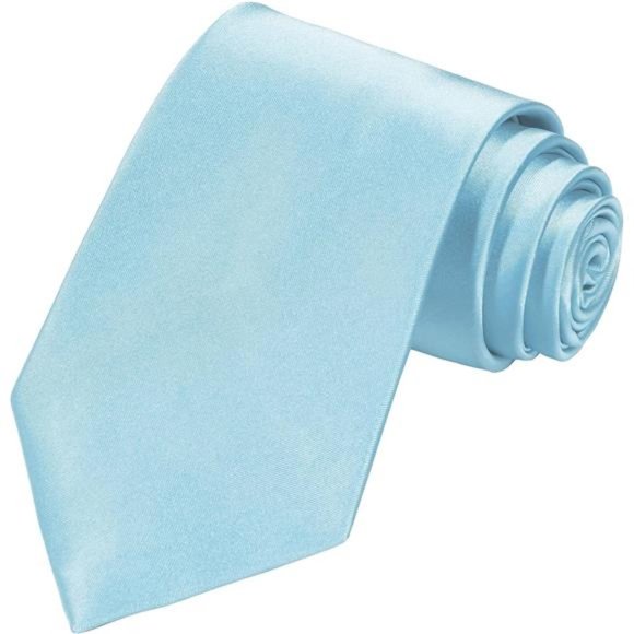 Solid Tie Satin Color Formal Necktie and Pocket Square Sets in Gift Box - Picture 5 of 6